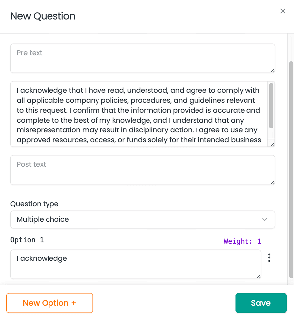 create custom form